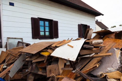 Various types of builders waste materials